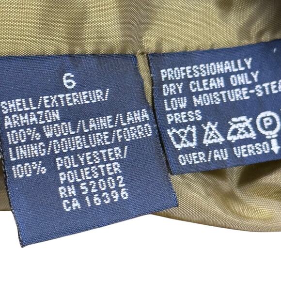 Liz Claiborne Sport Vintage Plaid Herringbone 100% Wool Suit Jacket Blazer sz 6 - Picture 15 of 16